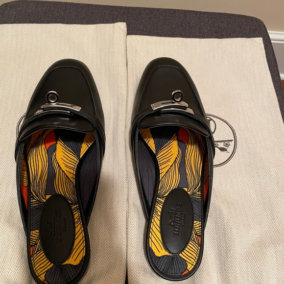 Hermès black mules silver buckle - US 6.5 - 7 - Picture 4 of 9